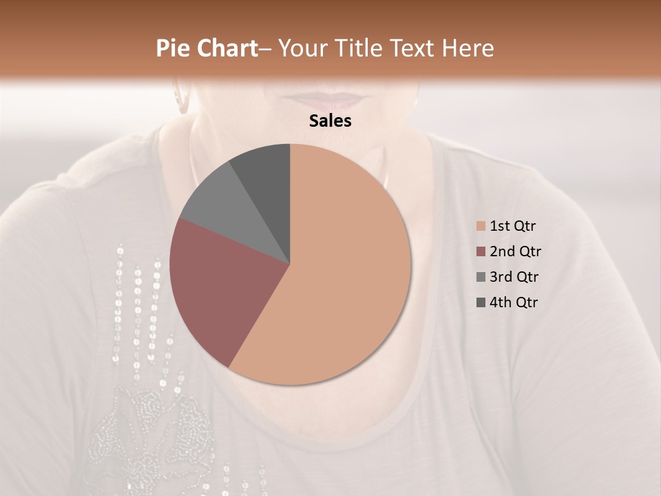 Sit Woman Aged PowerPoint Template