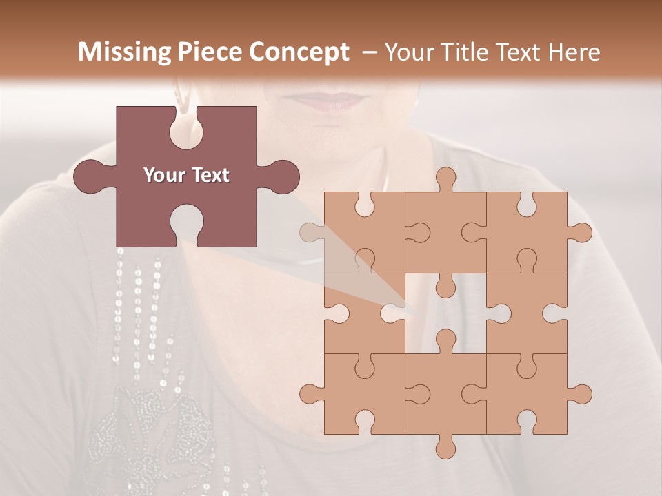 Sit Woman Aged PowerPoint Template