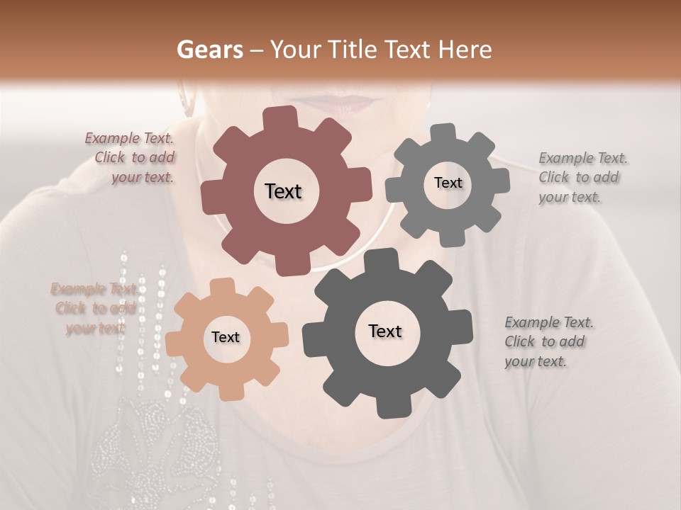 Sit Woman Aged PowerPoint Template