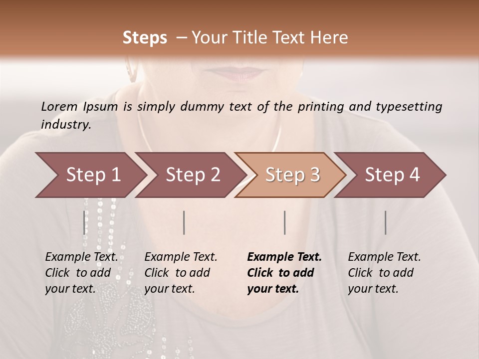 Sit Woman Aged PowerPoint Template