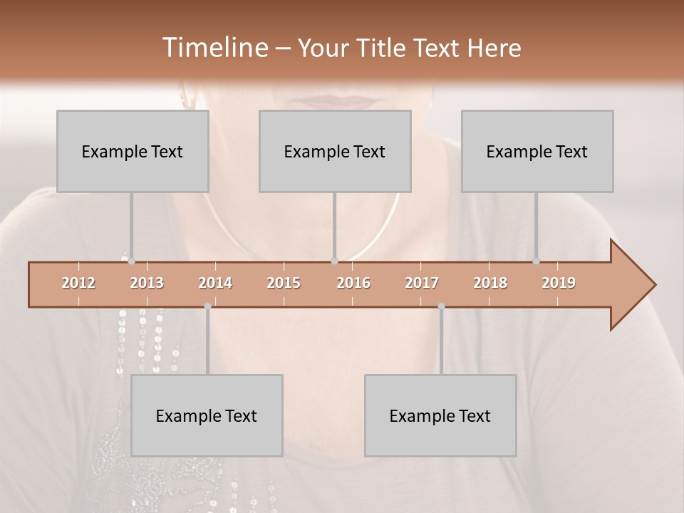 Sit Woman Aged PowerPoint Template