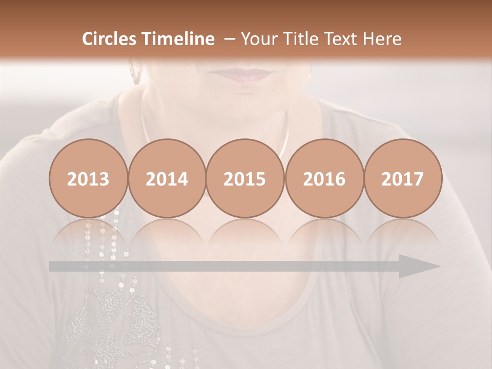 Sit Woman Aged PowerPoint Template