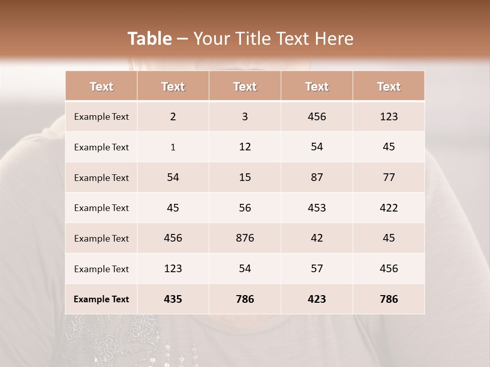 Sit Woman Aged PowerPoint Template