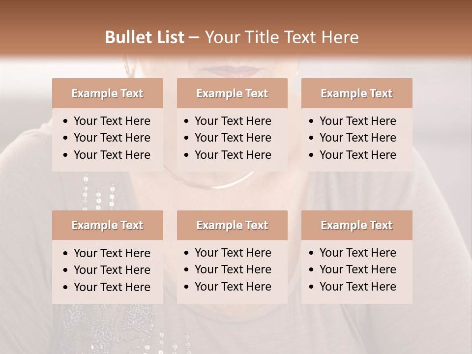 Sit Woman Aged PowerPoint Template