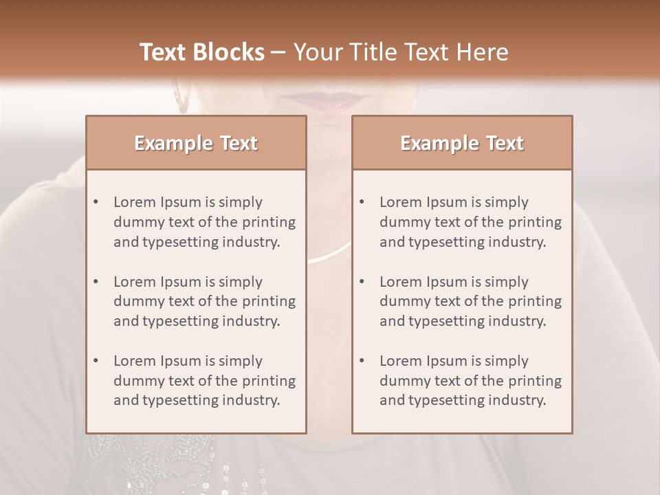 Sit Woman Aged PowerPoint Template