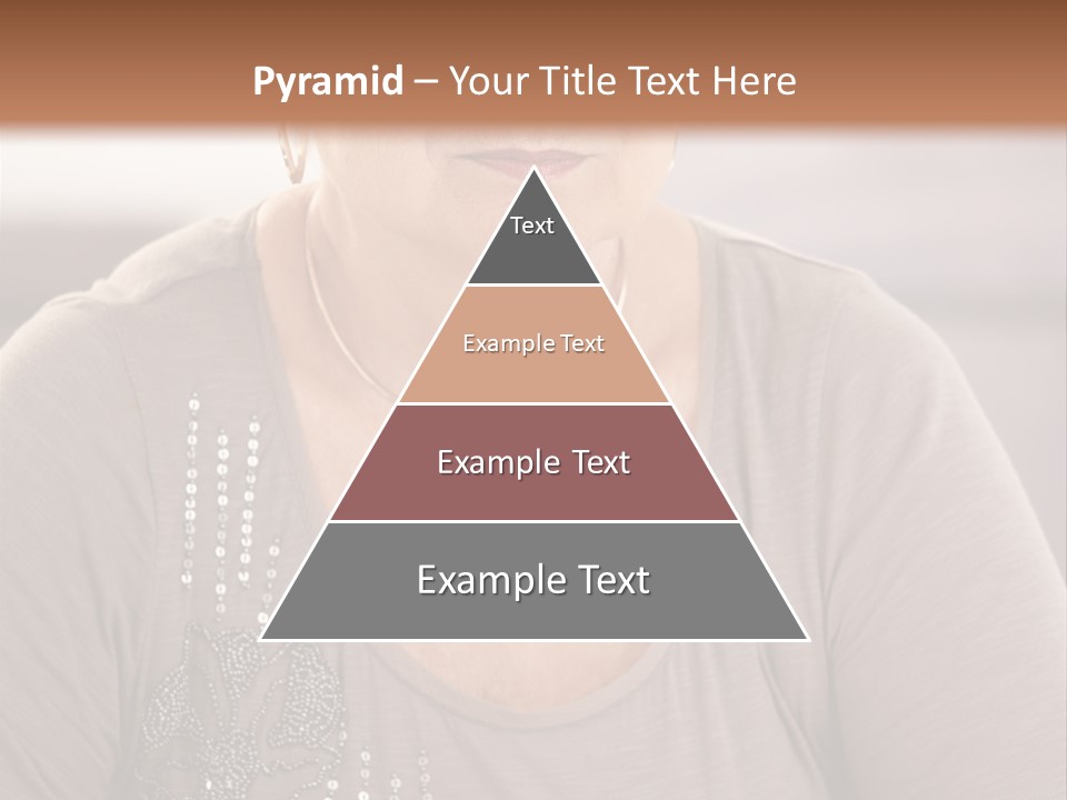 Sit Woman Aged PowerPoint Template