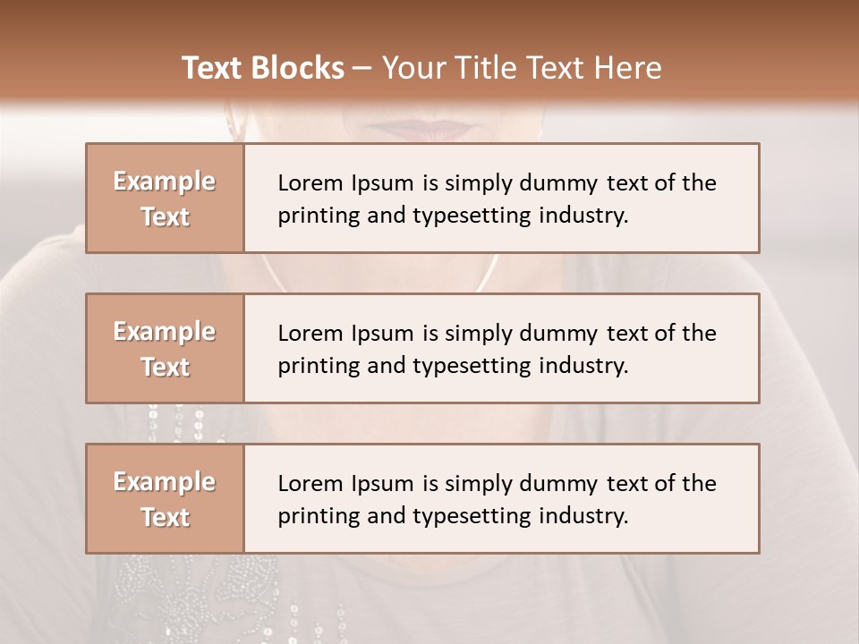 Sit Woman Aged PowerPoint Template
