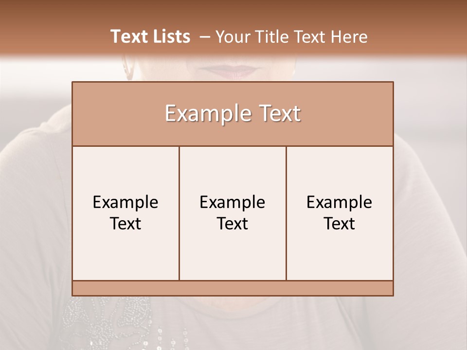 Sit Woman Aged PowerPoint Template