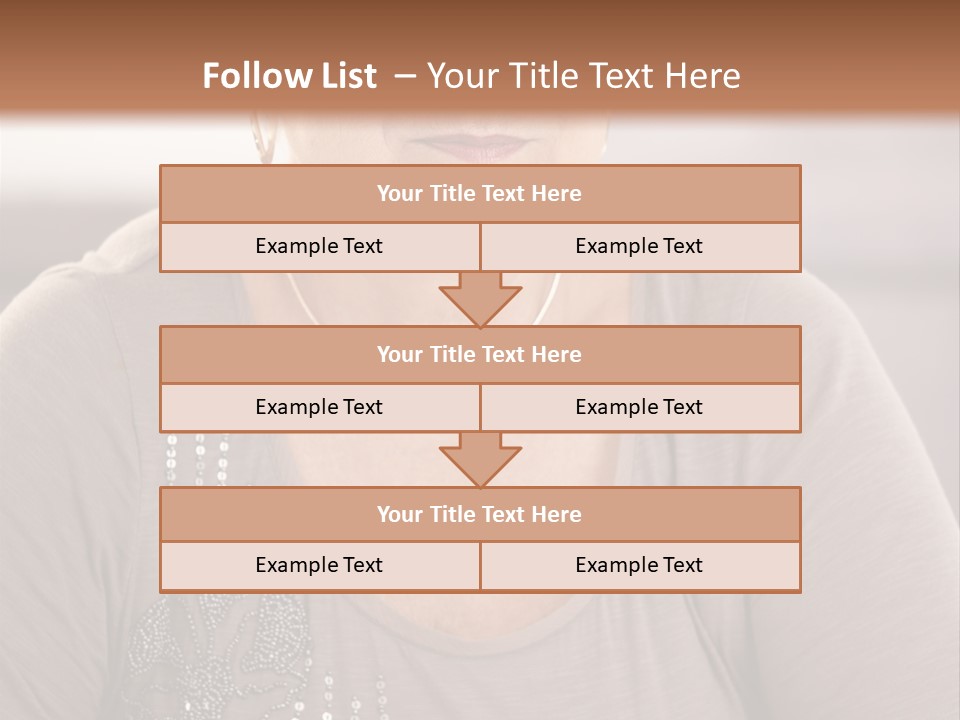 Sit Woman Aged PowerPoint Template
