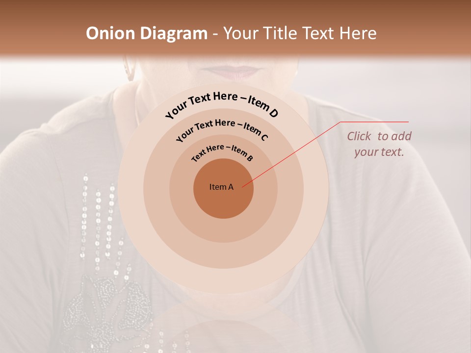 Sit Woman Aged PowerPoint Template