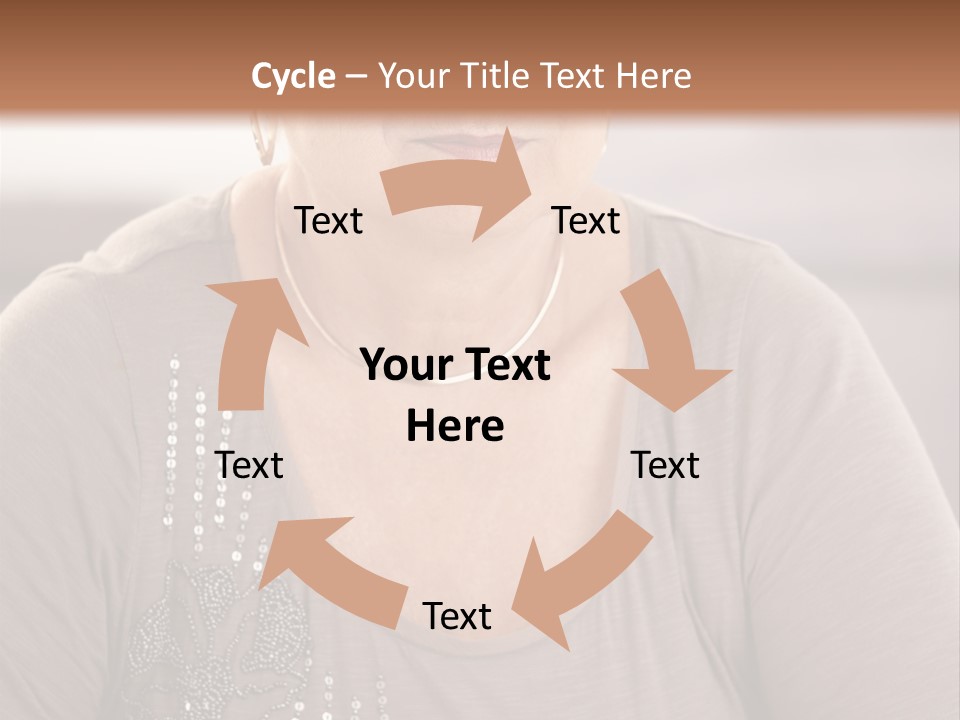 Sit Woman Aged PowerPoint Template