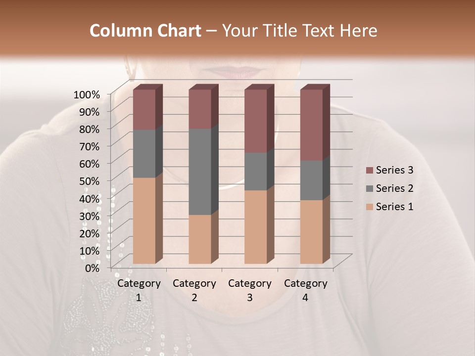 Sit Woman Aged PowerPoint Template