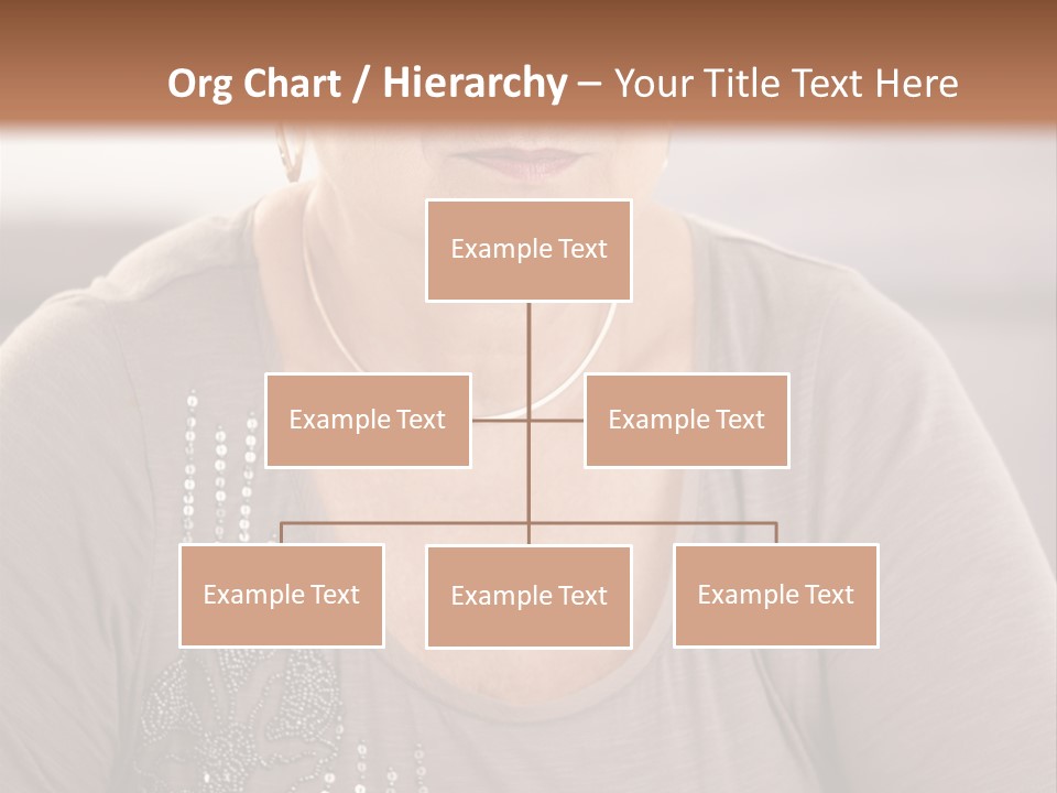 Sit Woman Aged PowerPoint Template