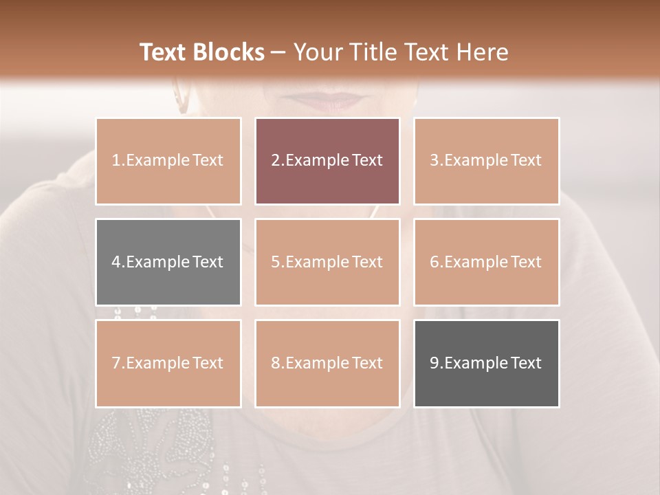 Sit Woman Aged PowerPoint Template