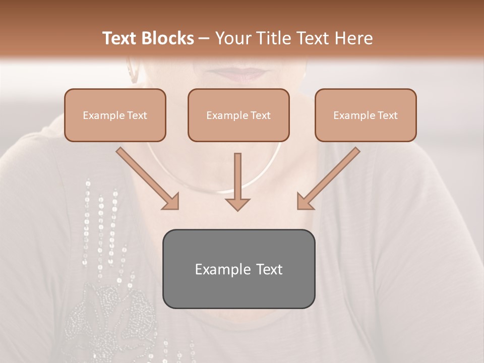 Sit Woman Aged PowerPoint Template