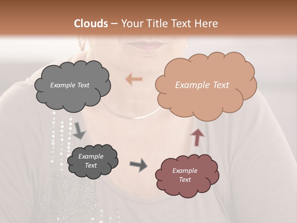 Sit Woman Aged PowerPoint Template