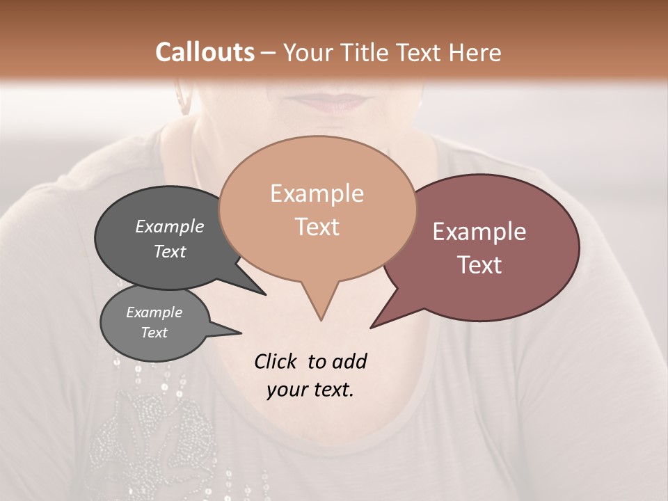 Sit Woman Aged PowerPoint Template