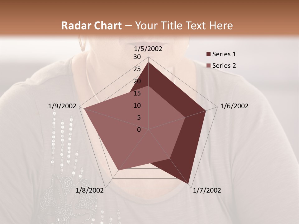 Sit Woman Aged PowerPoint Template