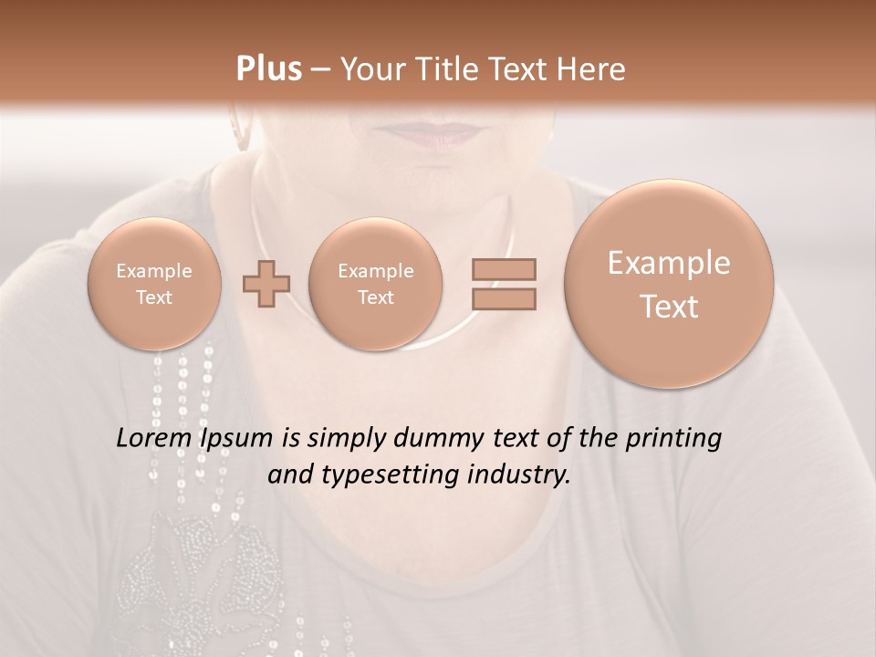 Sit Woman Aged PowerPoint Template