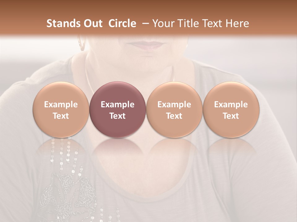 Sit Woman Aged PowerPoint Template