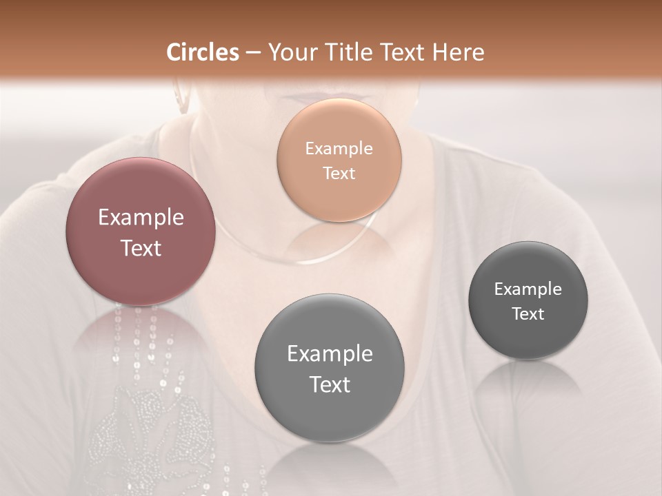 Sit Woman Aged PowerPoint Template