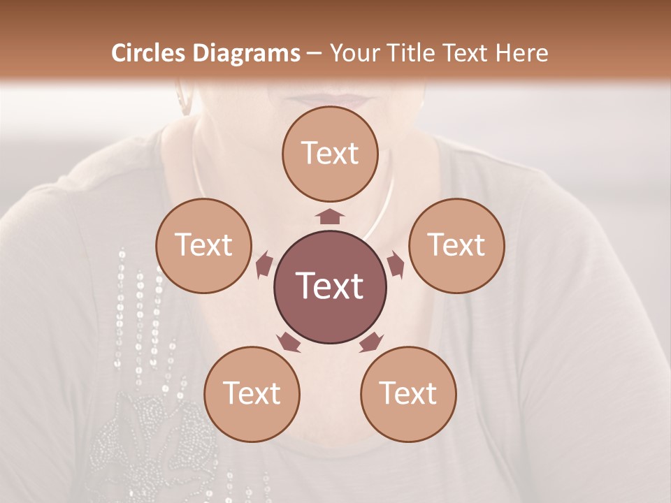 Sit Woman Aged PowerPoint Template