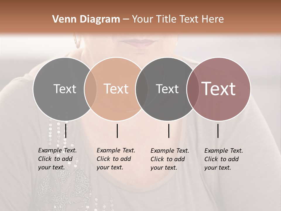 Sit Woman Aged PowerPoint Template