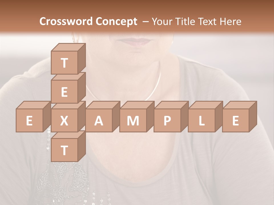 Sit Woman Aged PowerPoint Template