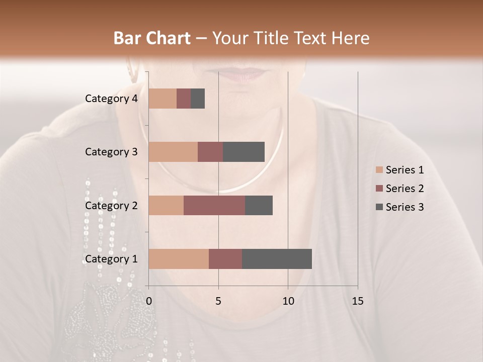 Sit Woman Aged PowerPoint Template