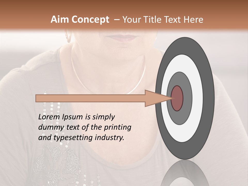 Sit Woman Aged PowerPoint Template