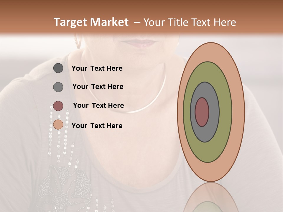 Sit Woman Aged PowerPoint Template