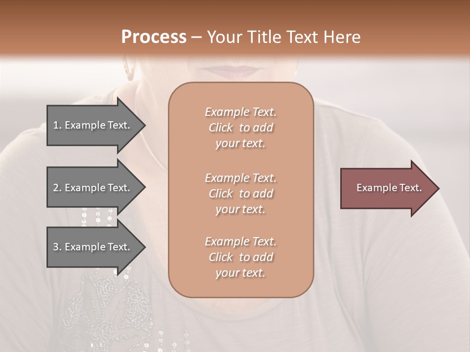 Sit Woman Aged PowerPoint Template