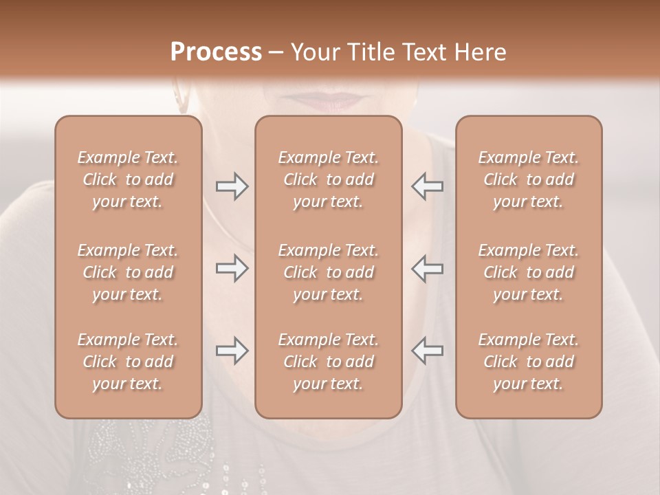 Sit Woman Aged PowerPoint Template