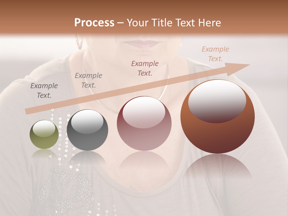 Sit Woman Aged PowerPoint Template