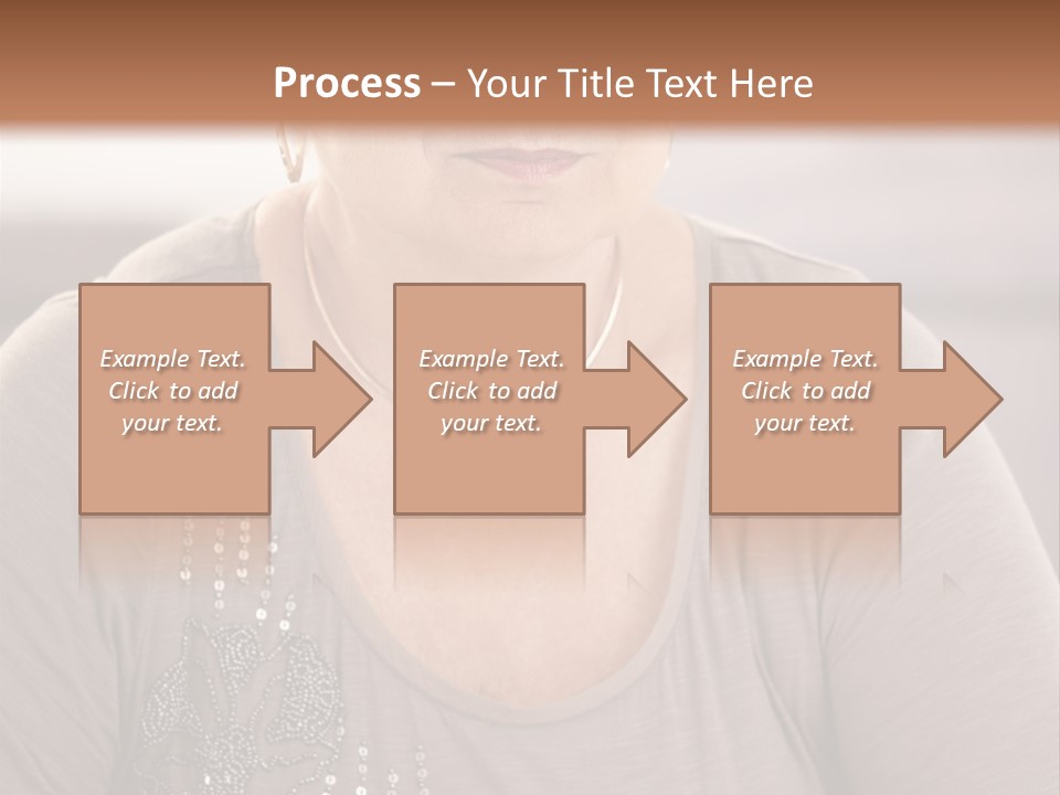 Sit Woman Aged PowerPoint Template