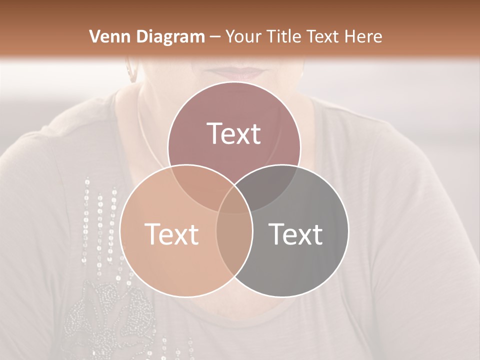 Sit Woman Aged PowerPoint Template