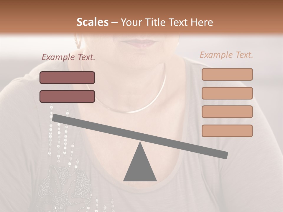 Sit Woman Aged PowerPoint Template