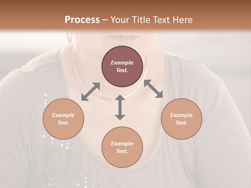 Sit Woman Aged PowerPoint Template