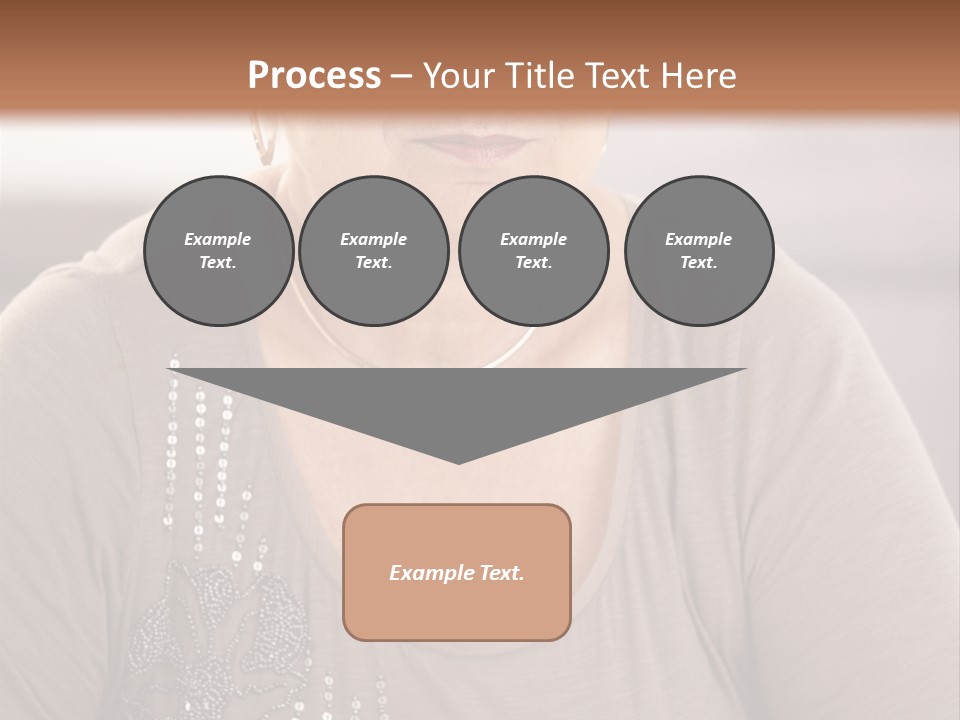 Sit Woman Aged PowerPoint Template