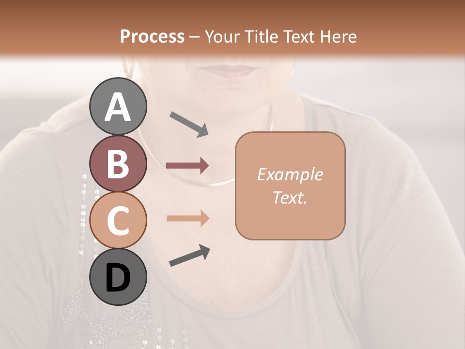 Sit Woman Aged PowerPoint Template