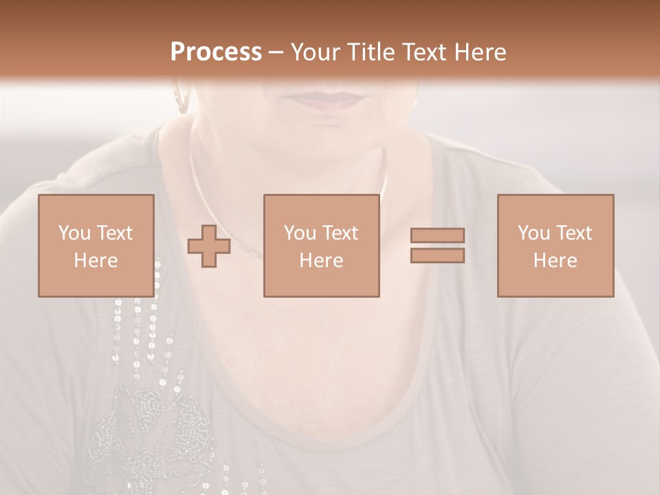 Sit Woman Aged PowerPoint Template