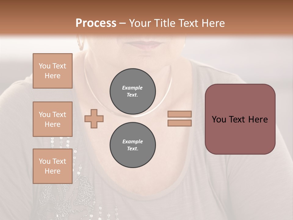 Sit Woman Aged PowerPoint Template
