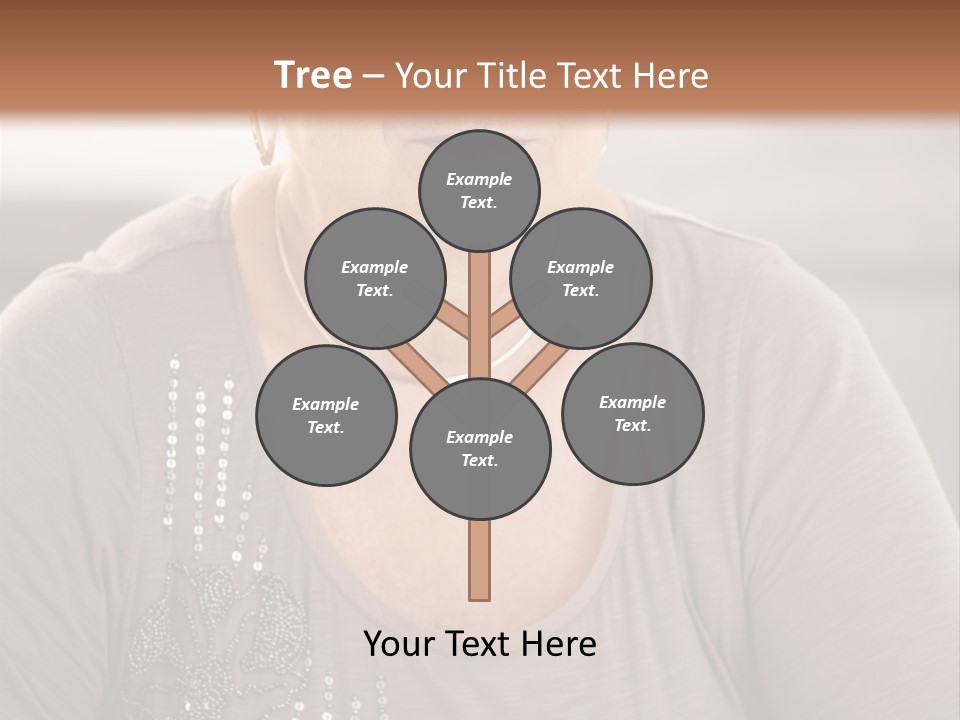 Sit Woman Aged PowerPoint Template