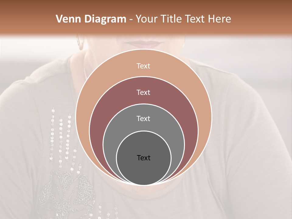 Sit Woman Aged PowerPoint Template