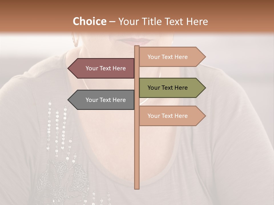 Sit Woman Aged PowerPoint Template