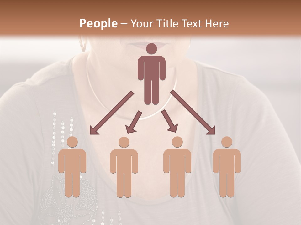 Sit Woman Aged PowerPoint Template