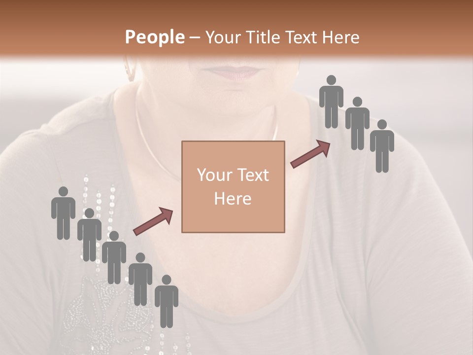 Sit Woman Aged PowerPoint Template