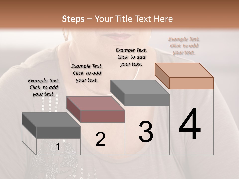 Sit Woman Aged PowerPoint Template