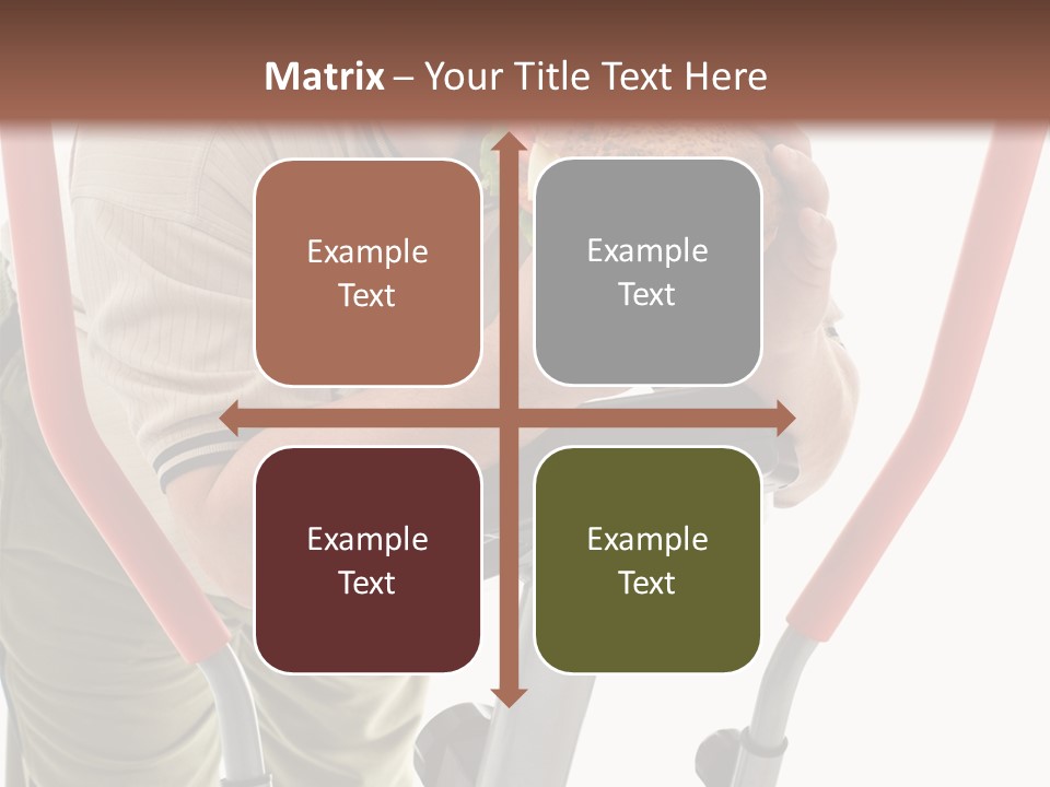 A Man Is Eating A Sandwich On A Treadmill PowerPoint Template