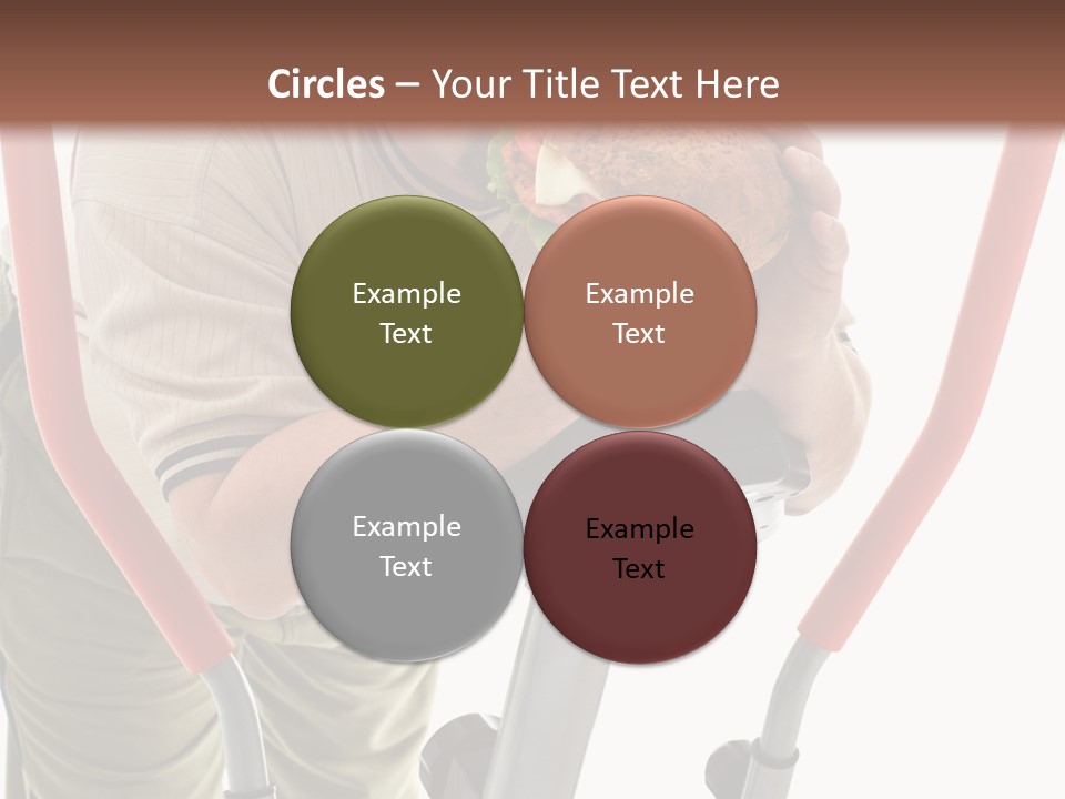 A Man Is Eating A Sandwich On A Treadmill PowerPoint Template